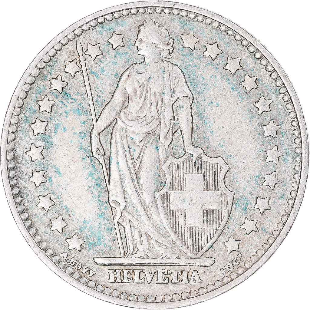 Munten, Zwitserland, Franc, 1958, Bern, ZF, Zilver, KM:24
