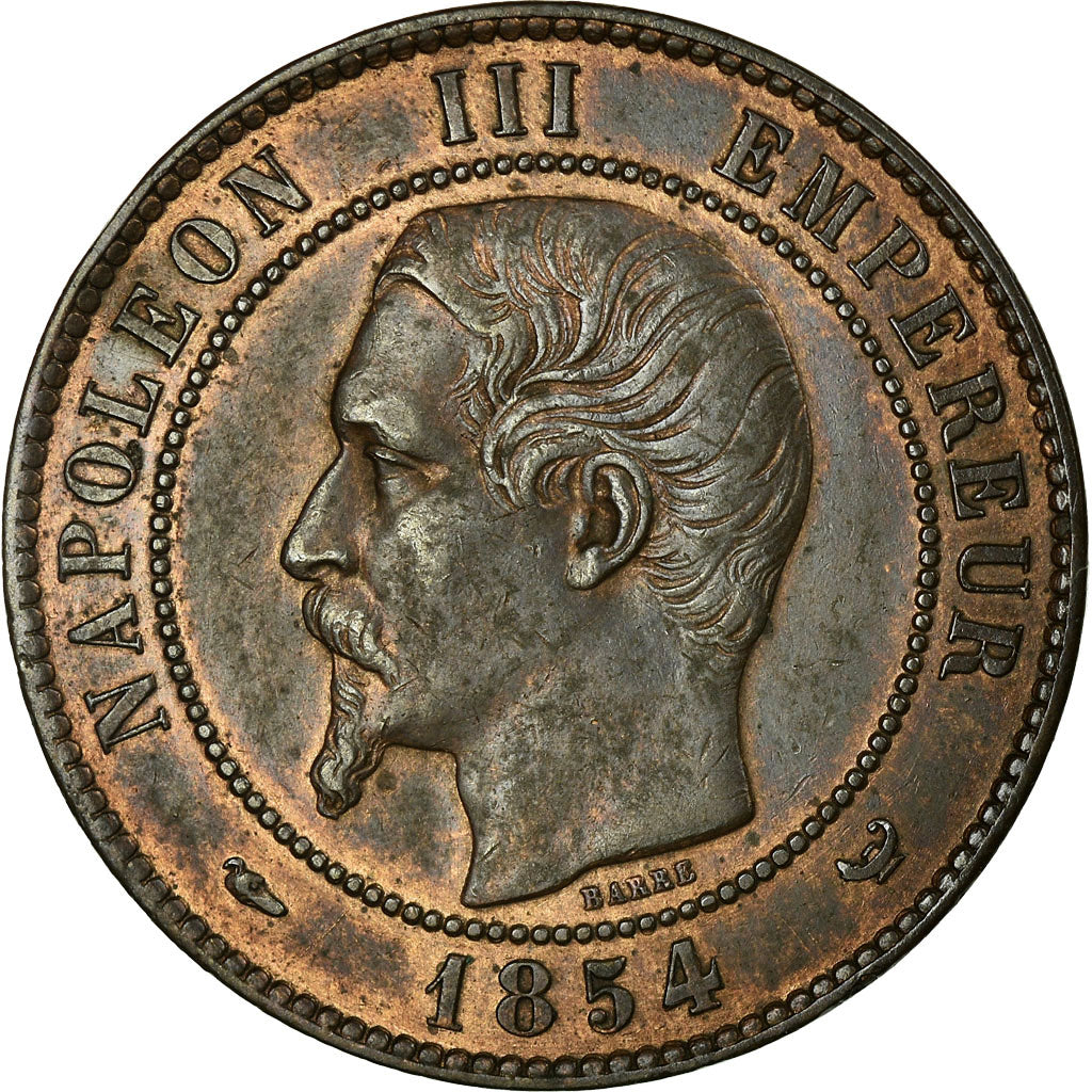 Coin, France, 10 Centimes, 1854, Lille, AU(50-53), Bronze, KM:M25, Gadoury:251