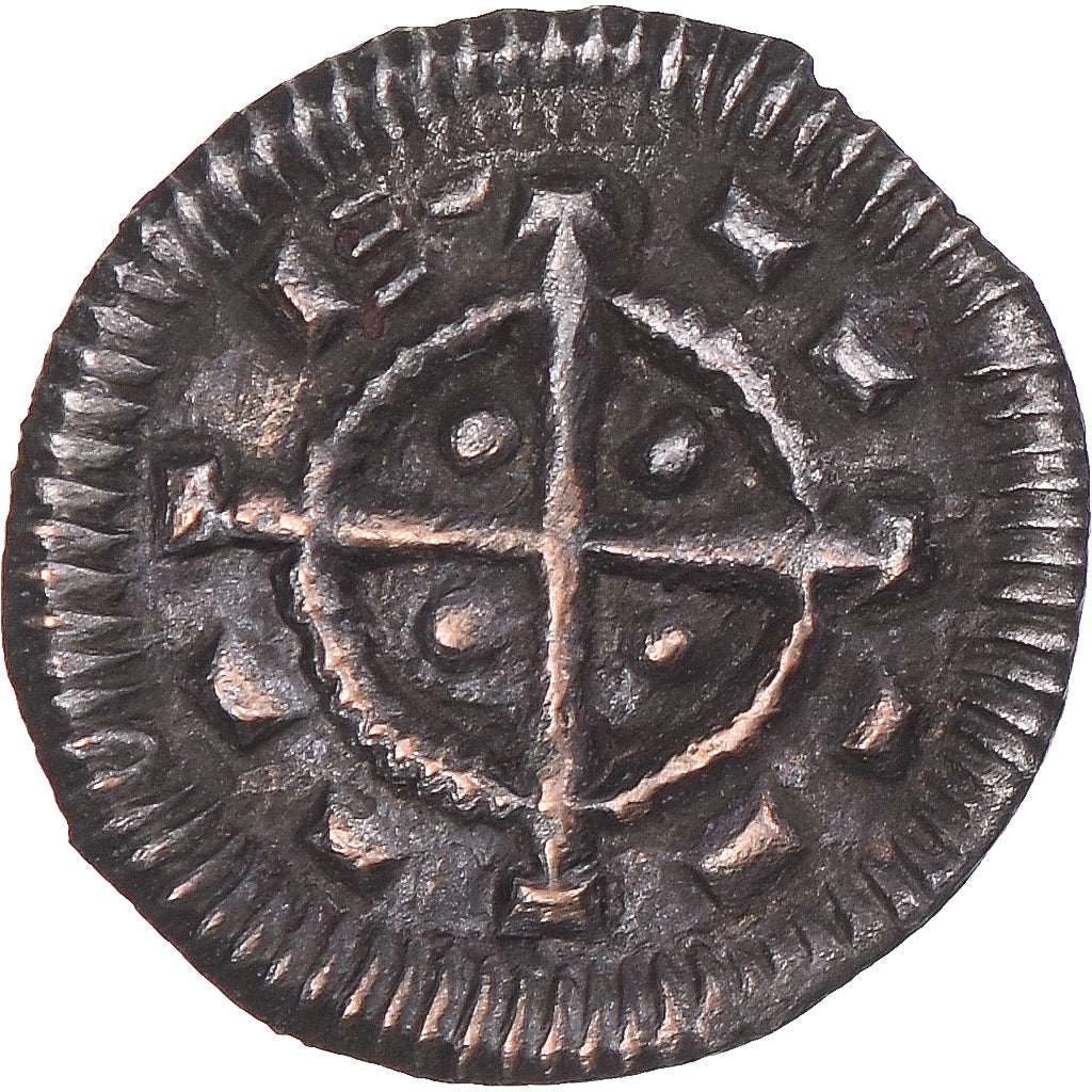 Coin, Hungary, Anonymous, Denar, 12th century, EF(40-45), Silver