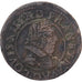 Monnaie, France, Louis XIII, Double Tournois, 1629, Lyon, TTB, Cuivre