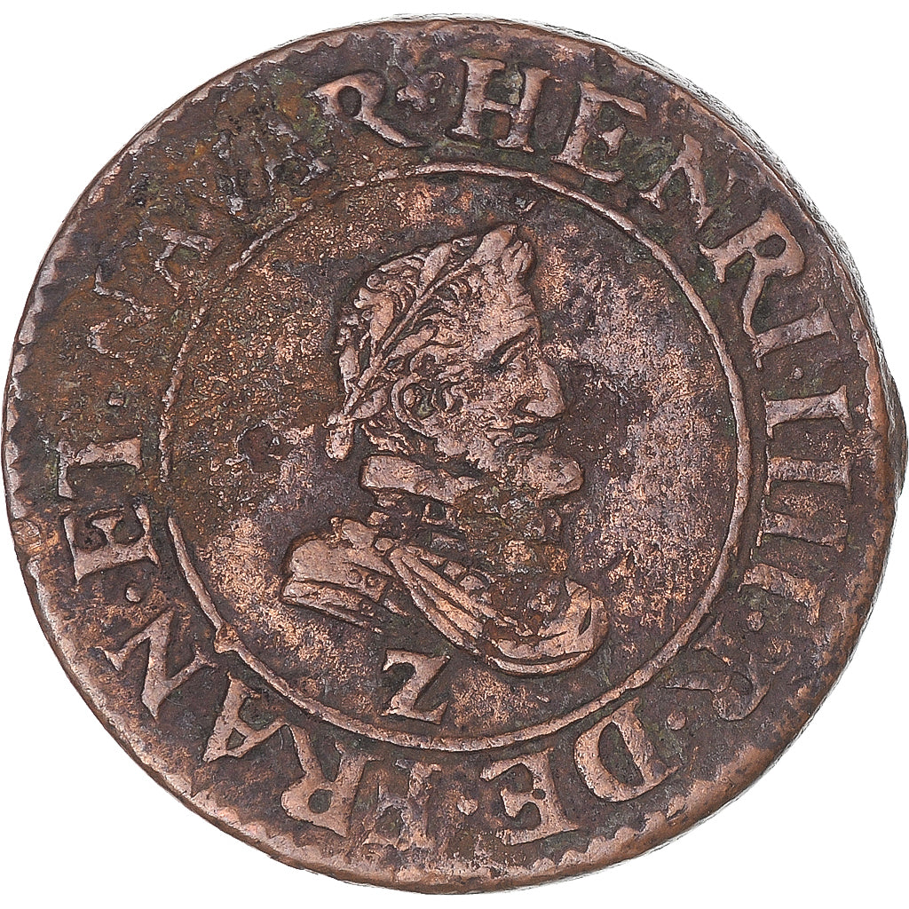 Moneta, Francja, Henri IV, Double tournois du Dauphiné, 1608, Grenoble