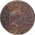 Moneda, Francia, Henri III, Denier Tournois, 1585, Paris, BC+, Cobre