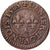 Moneda, Francia, Henri III, Denier Tournois, 1585, Paris, BC+, Cobre