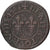 Moneda, Francia, Henri III, Denier Tournois, 1584, BC+, Cobre, Gadoury:450