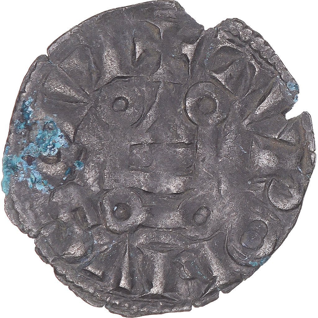 Moneta, Francia, Louis VIII-IX, Denier Tournois, MB+, Biglione, Duplessy:188