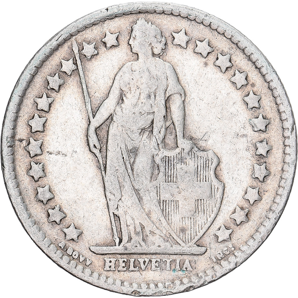Münze, Schweiz, 1/2 Franc, 1921, Bern, S+, Silber, KM:23
