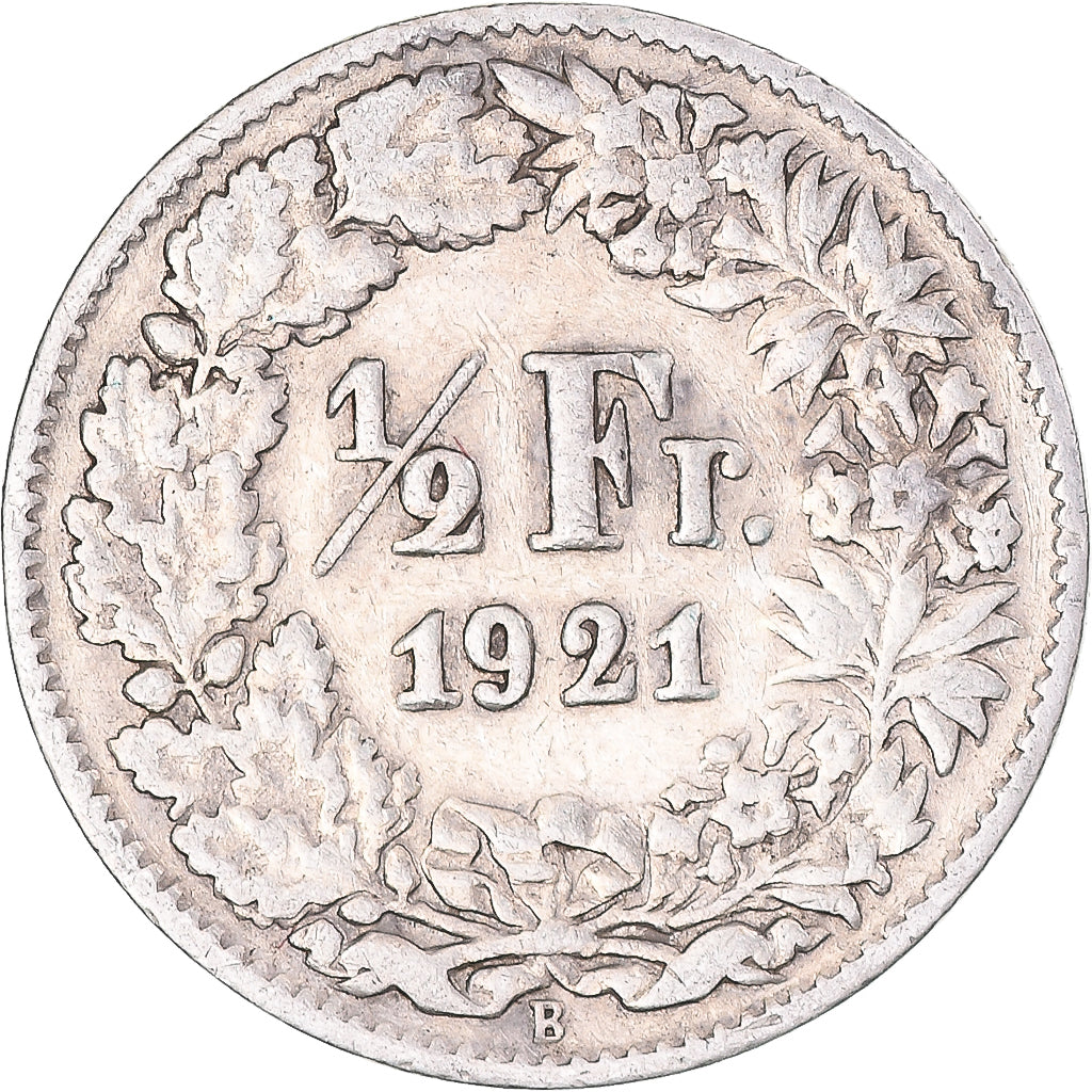 Monnaie, Suisse, 1/2 Franc, 1921, Bern, TB+, Argent, KM:23