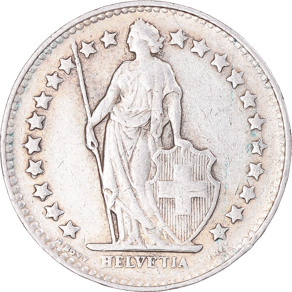Moneta, Szwajcaria, 1/2 Franc, 1945, Bern, EF(40-45), Srebro, KM:23