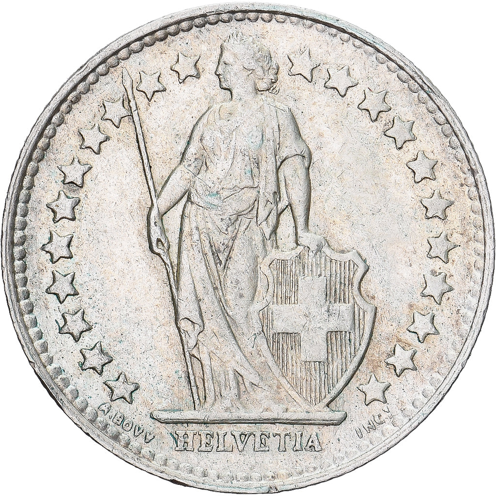 Münze, Schweiz, 1/2 Franc, 1953, Bern, SS, Silber, KM:23