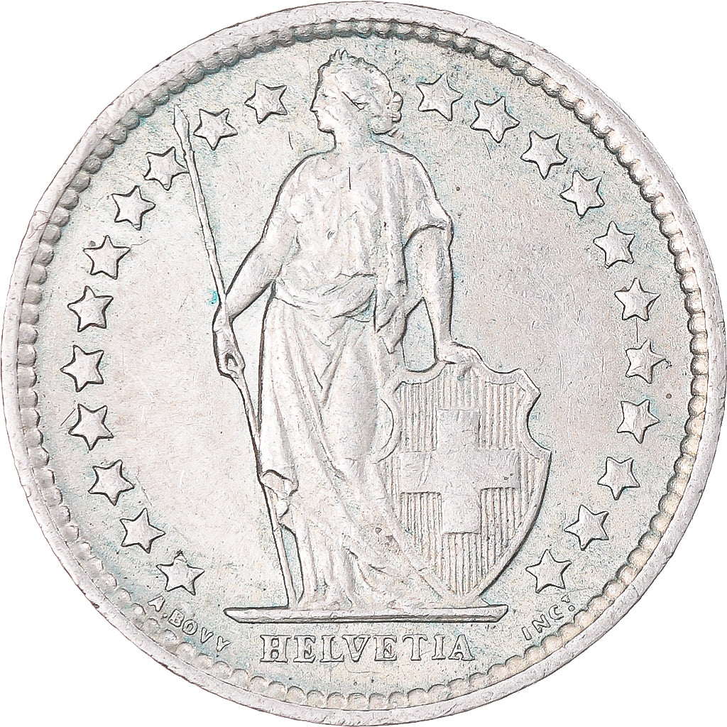 Moneda, Suiza, 1/2 Franc, 1962, Bern, MBC+, Plata, KM:23