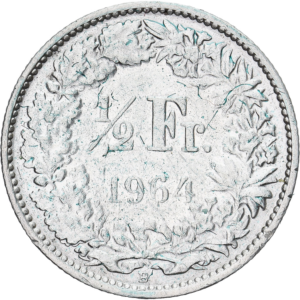 Münze, Schweiz, 1/2 Franc, 1964, Bern, SS, Silber, KM:23