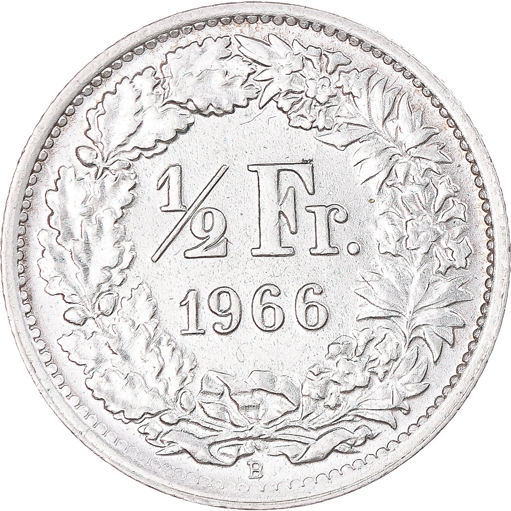 Monnaie, Suisse, 1/2 Franc, 1966, Bern, SUP, Argent, KM:23