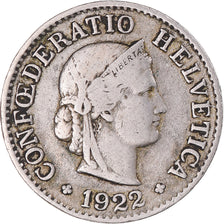 Münze, Schweiz, 5 Rappen, 1922, Bern, S+, Kupfer-Nickel, KM:26