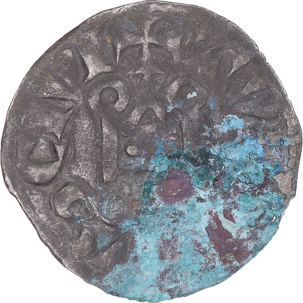 Moneta, Francia, Louis VIII-IX, Denier Tournois, MB, Biglione, Duplessy:188