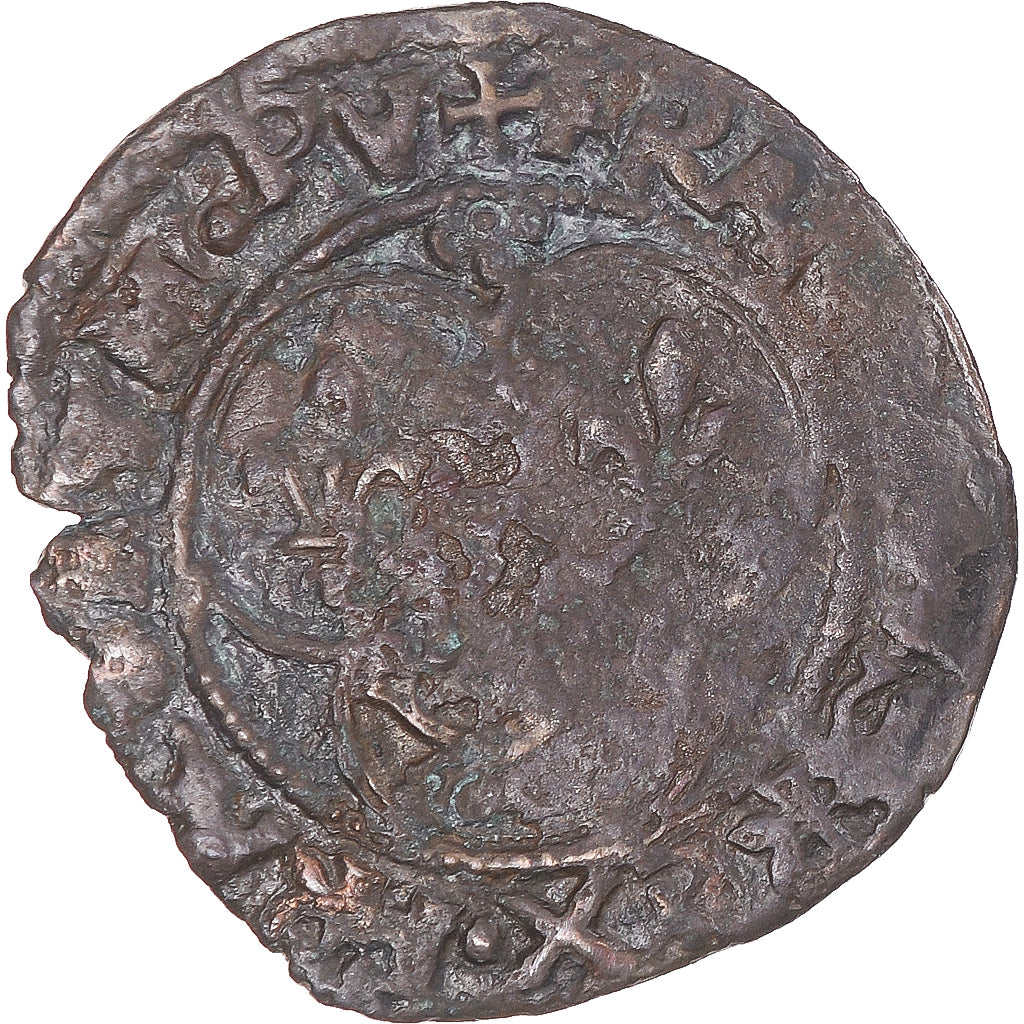 Münze, Frankreich, François Ier, Double tournois du Dauphiné, Grenoble, S+