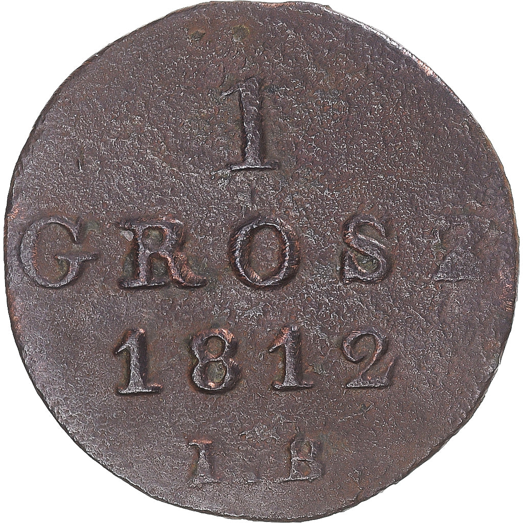 Monnaie, Pologne, Friedrich August I, Grosz, 1812, Warsaw, TB+, Cuivre, KM:81