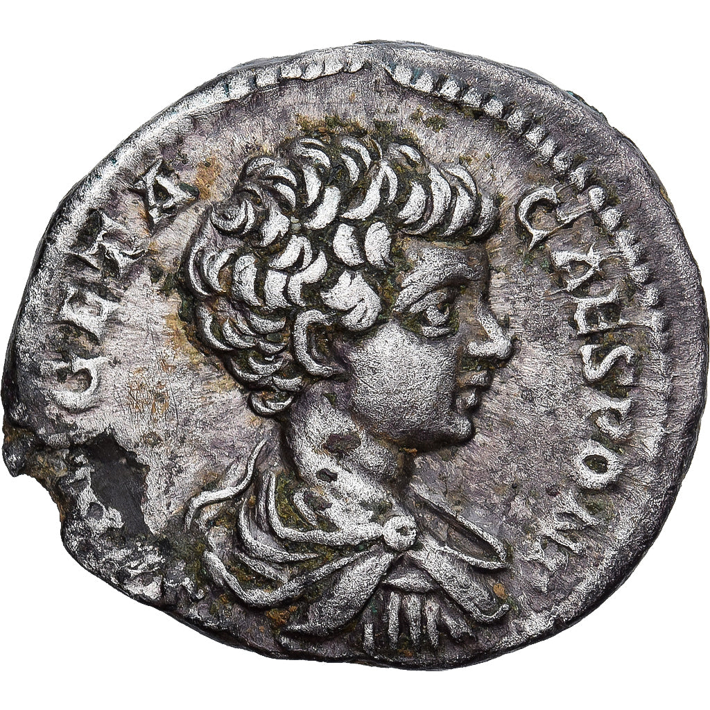 Moneda, Geta, Denarius, 198-209, Rome, BC+, Plata, RIC:15b