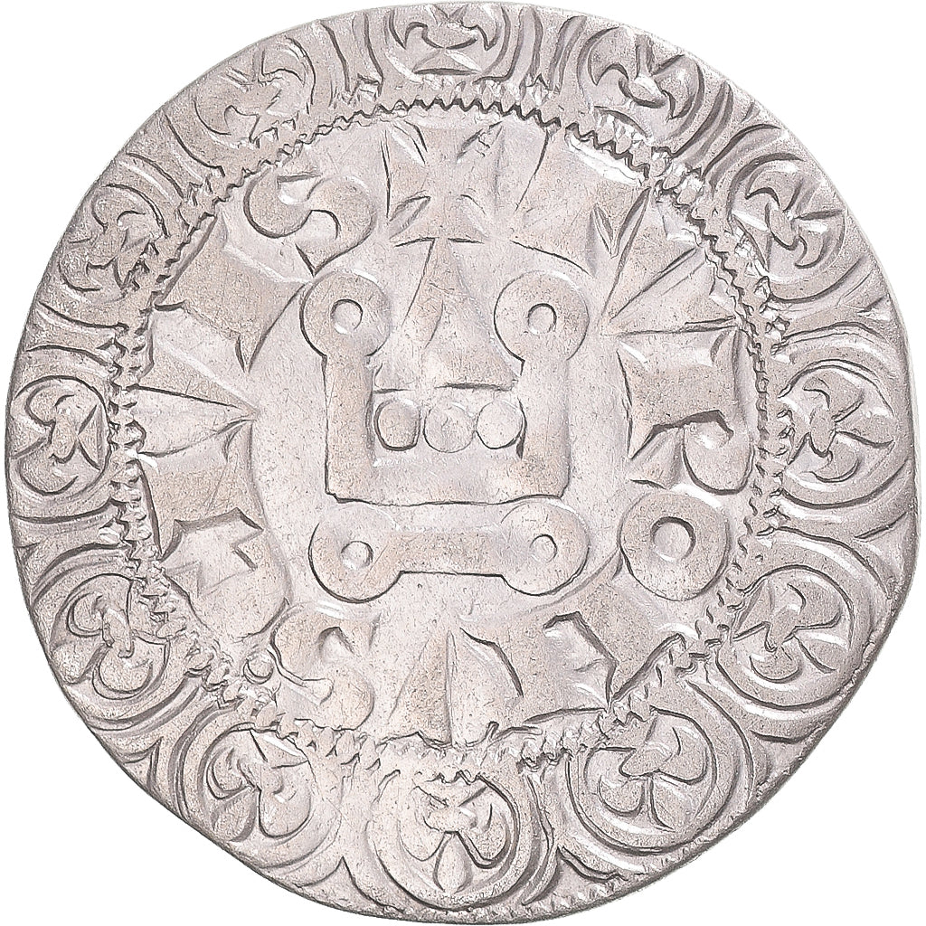 Moneta, Francia, Philippe IV, Gros Tournois à l'O rond, BB, Argento