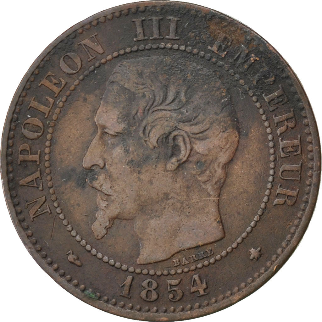 Monnaie, France, Napoleon III, Napoléon III, 2 Centimes, 1854, Strasbourg, TB+
