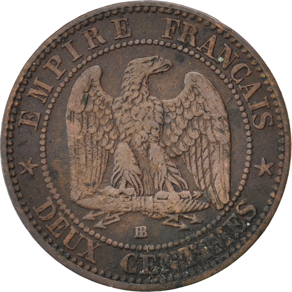Monnaie, France, Napoleon III, Napoléon III, 2 Centimes, 1854, Strasbourg, TB+