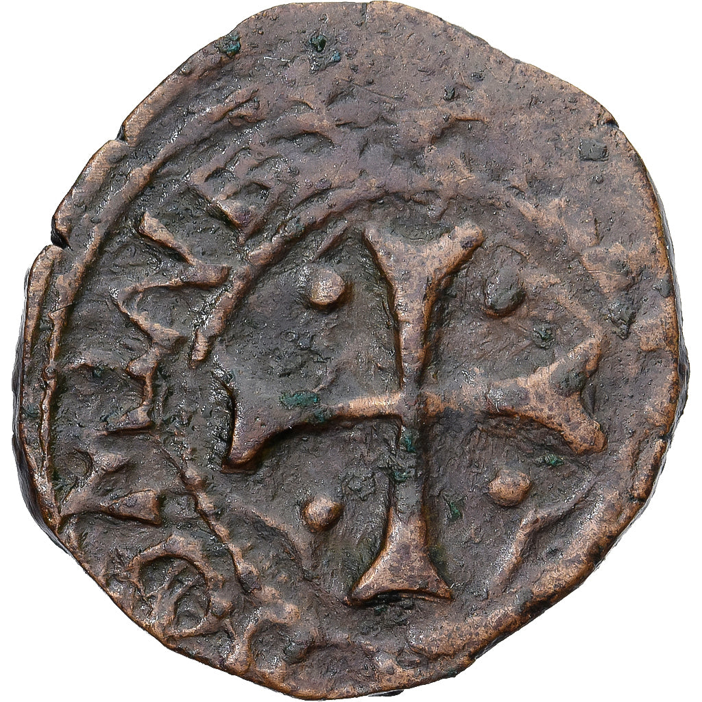 Moeda, França, François Ier, Denier Tournois, EF(40-45), Cobre