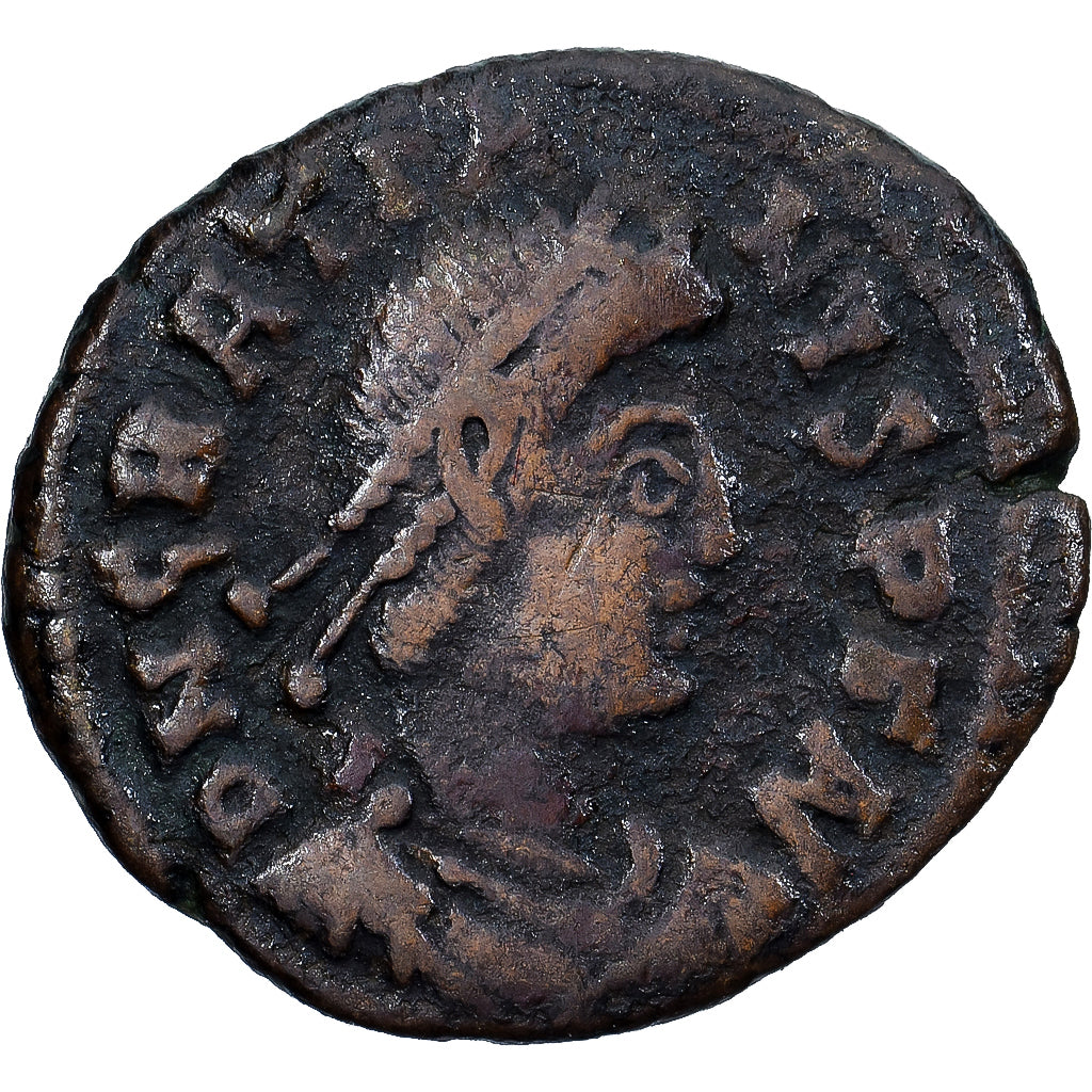 Moneta, Gratian, Follis, 367-383, VF(20-25), Miedź