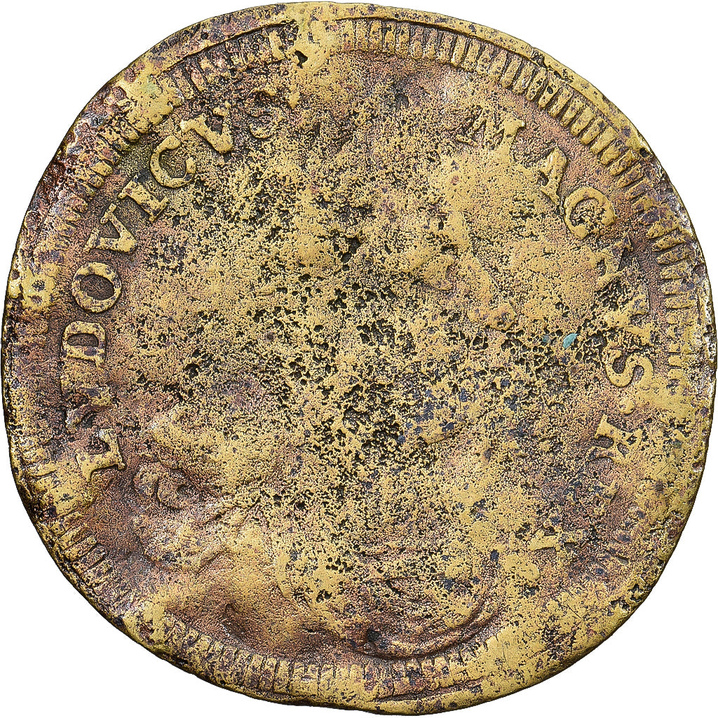 Alemania, Nuremberg token, Louis XIV, BC, Latón, Feuardent:13000
