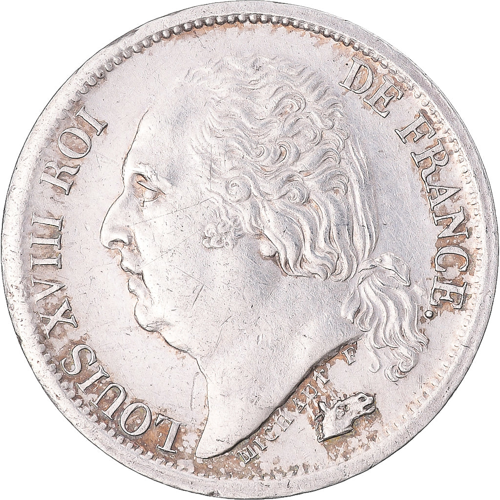 Munten, Frankrijk, Louis XVIII, Louis XVIII, 1/2 Franc, 1816, Paris, PR, Zilver