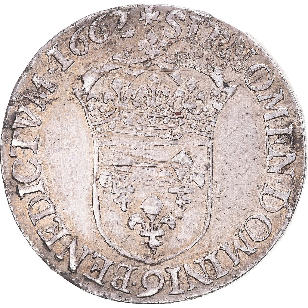 Münze, Frankreich, Louis XIV, 1/2 Écu au buste juvénile, 1662, Rennes, SS
