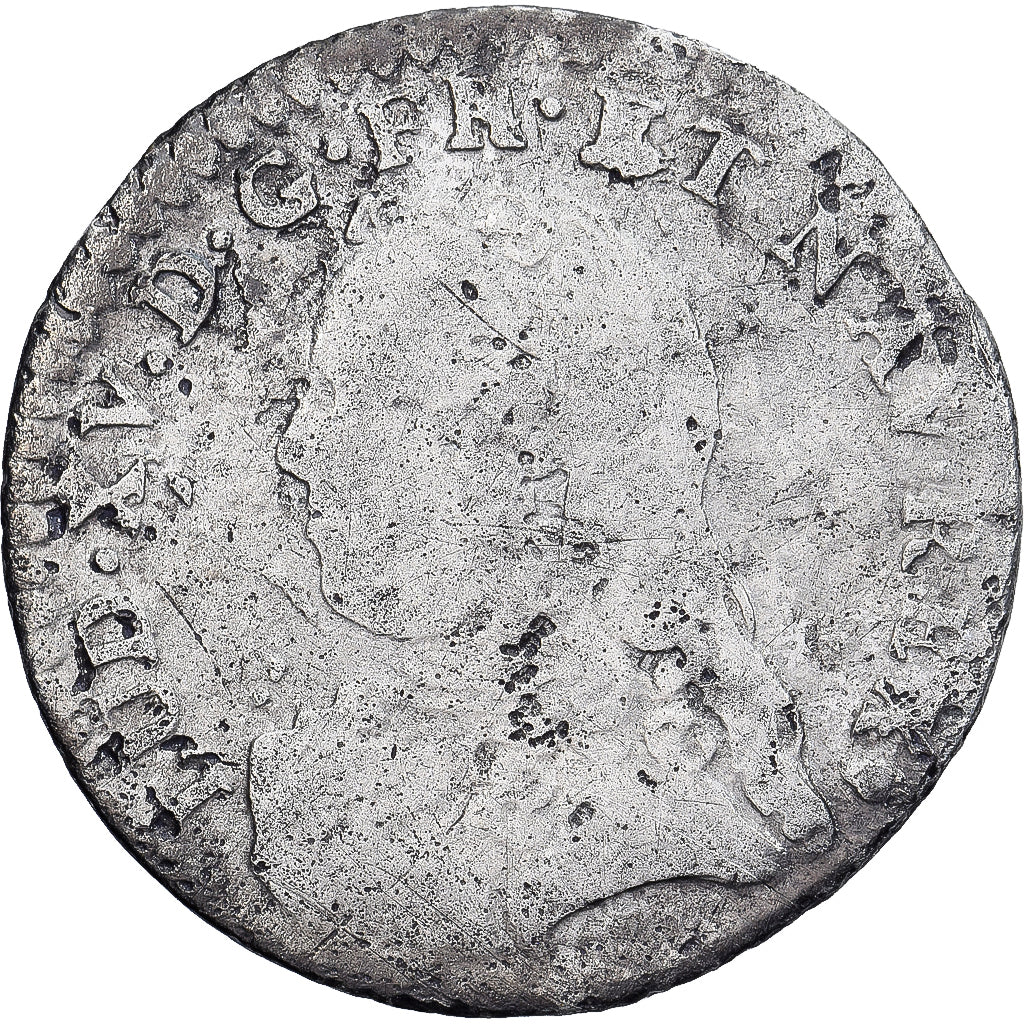 Monnaie, France, Louis XV, 1/20 Ecu aux branches d'olivier, 1727, Reims, TB