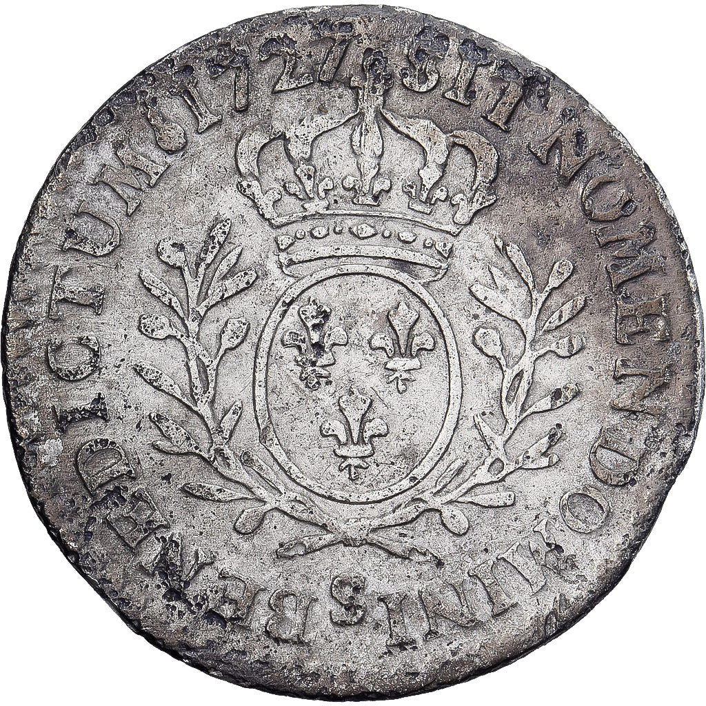 Monnaie, France, Louis XV, 1/20 Ecu aux branches d'olivier, 1727, Reims, TB