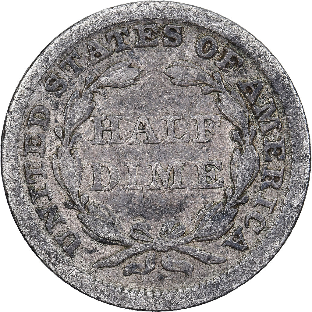 Coin, United States, Seated Liberty Half Dime, Half Dime, 1851, U.S. Mint