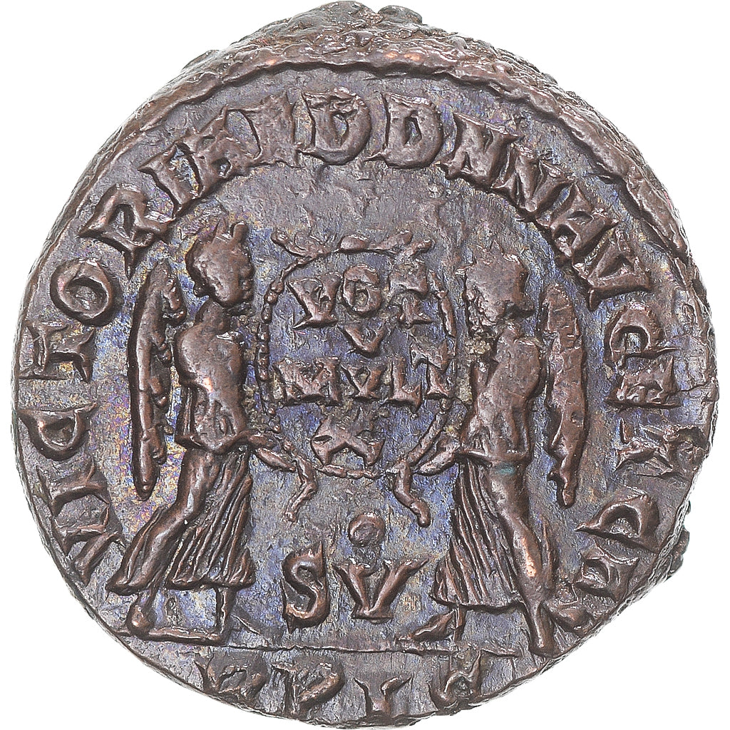 Coin, Magnentius, Maiorina, 351, Lyon - Lugdunum, AU(55-58), Copper, RIC:130