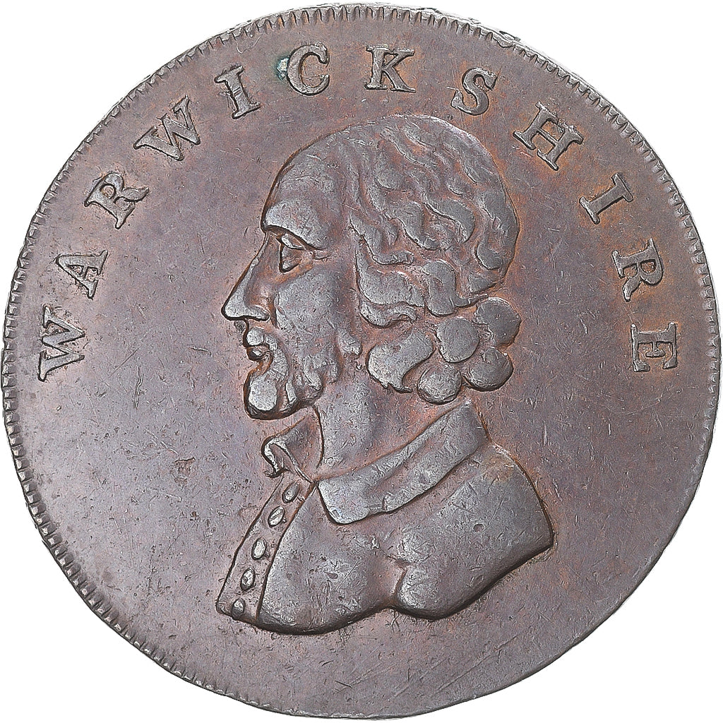 United Kingdom, Halfpenny Token, Warwickshire, 1792, EF(40-45), Copper