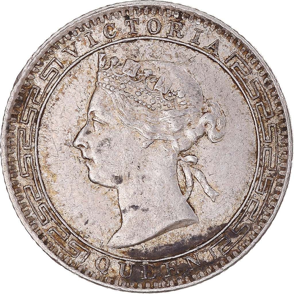 Monnaie, Sri Lanka , Victoria, 25 Cents, 1893, Londres, TTB+, Argent, KM:95