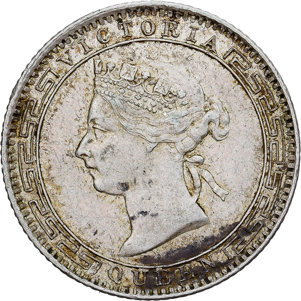 Monnaie, Sri Lanka , Victoria, 25 Cents, 1893, Londres, TTB+, Argent, KM:95