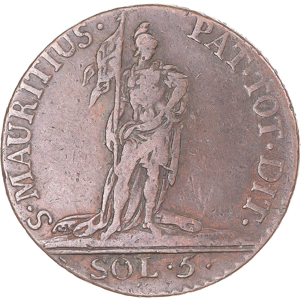 Moneta, STATI ITALIANI, SARDINIA, Vittorio Amedeo III, 5 Soldi, 1794, Torino