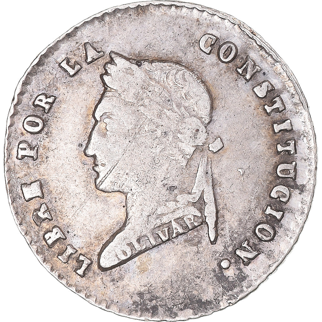 Coin, Bolivia, 1/2 Sol, 1856, Potosi, VF(20-25), Silver, KM:118.2