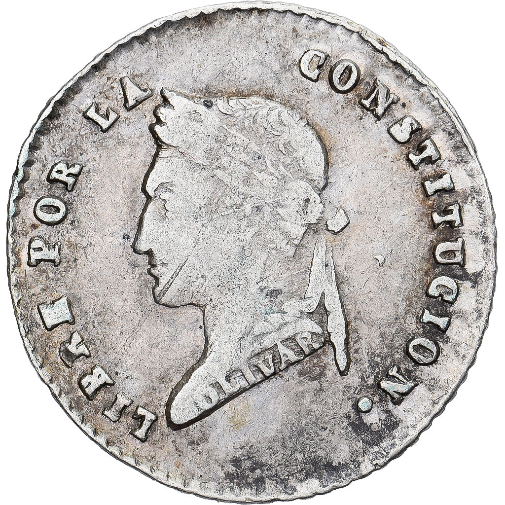 Moneta, Bolivia, 1/2 Sol, 1856, Potosi, MB, Argento, KM:118.2