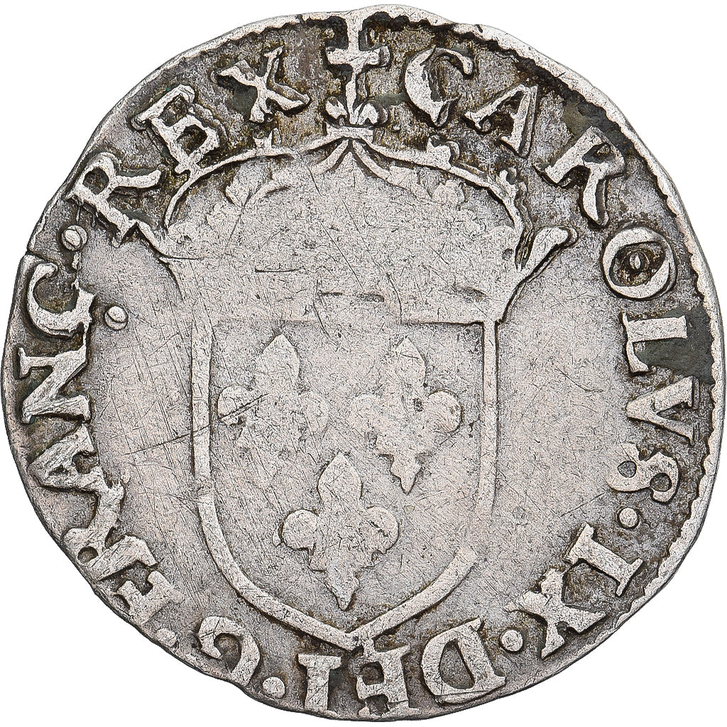 Münze, Frankreich, Charles IX, Sol Parisis, 1565, Paris, S+, Billon