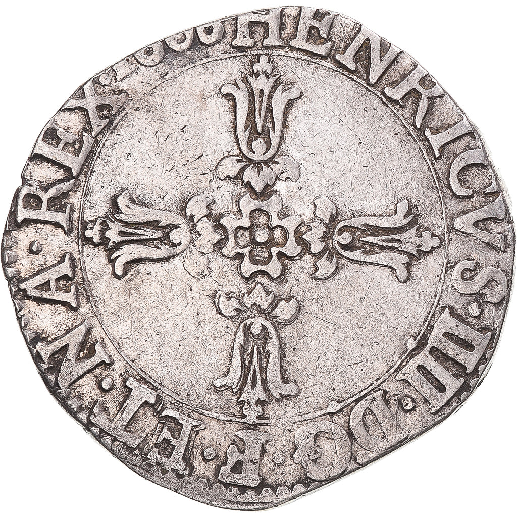 Moneta, Francja, Henri IV, 1/4 Ecu, 1606, La Rochelle, EF(40-45), Srebro