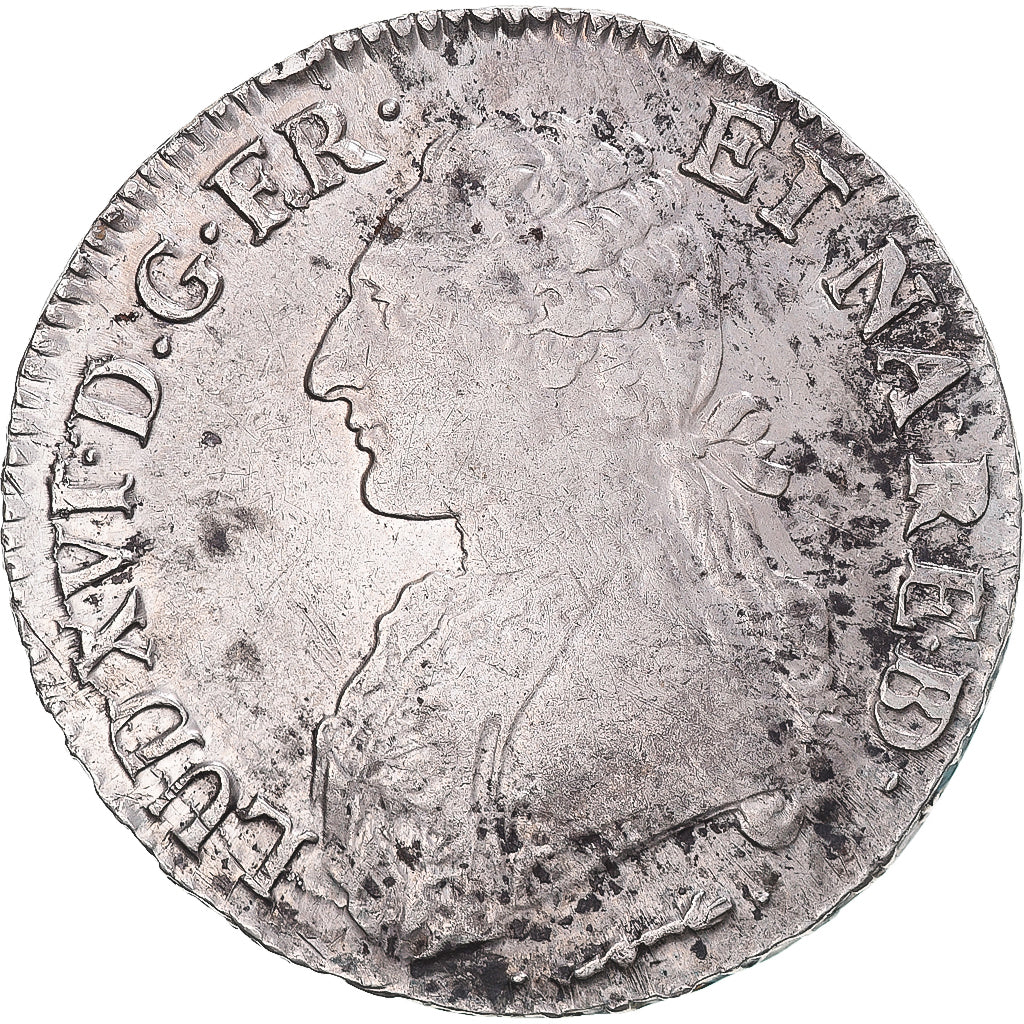 Moneta, Francia, Louis XVI, Écu de Béarn aux branches d'olivier, 1782, Pau