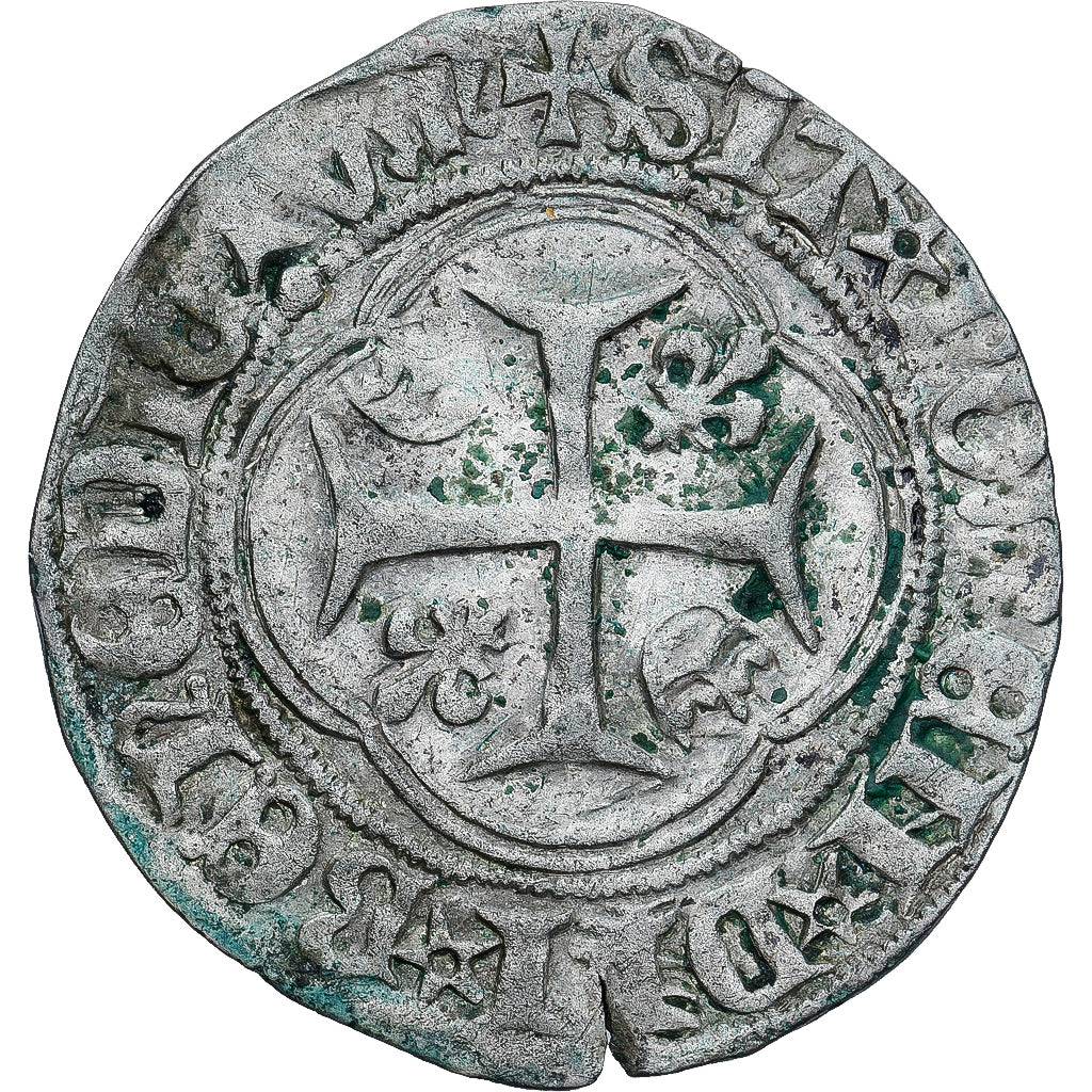 Coin, France, Charles VIII, Blanc à la couronne, 1483-1498, Saint-Lô