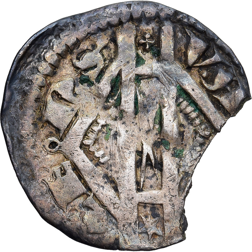 Moneda, Francia, Hainaut, Jeanne de Constantinople, Maille, Valenciennes, BC+