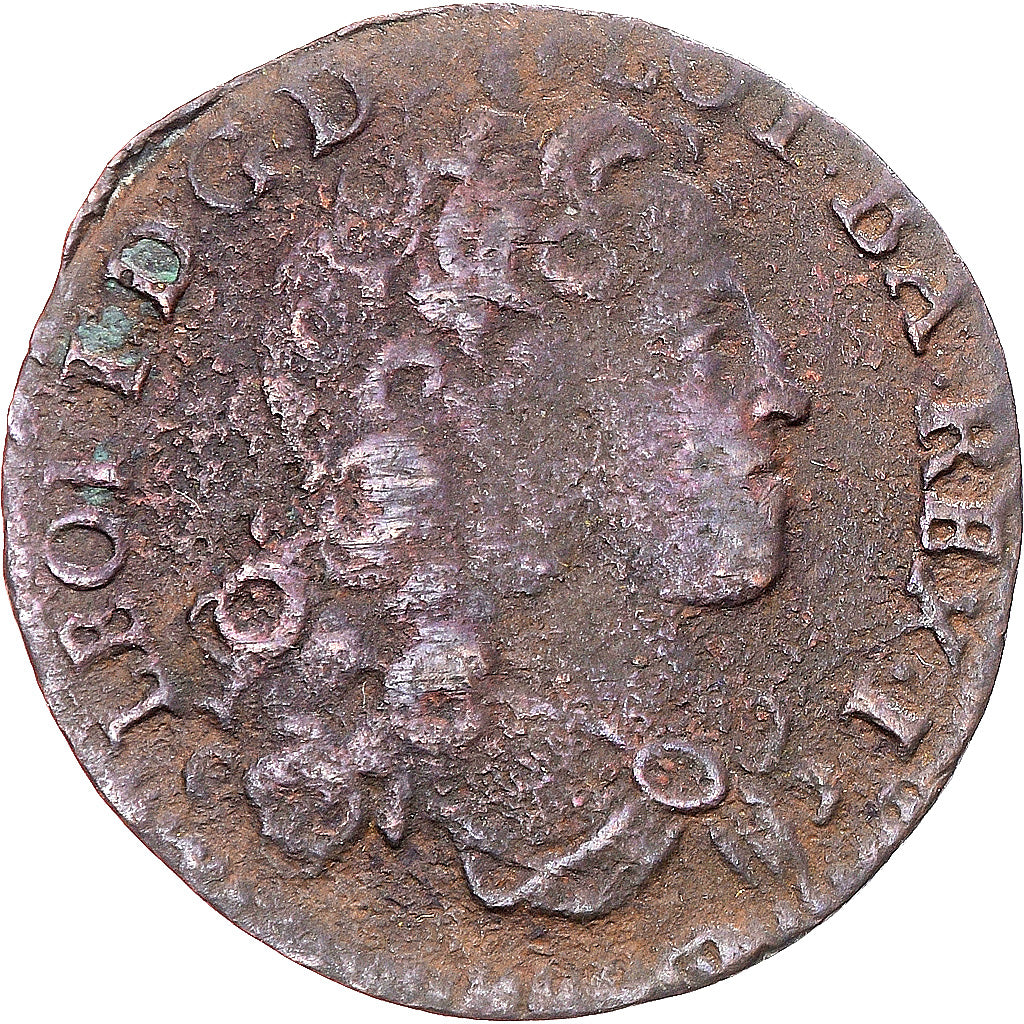 Monnaie, Etats allemands, LORRAINE, Leopold Joseph, Liard, 1714, Nancy, TB+