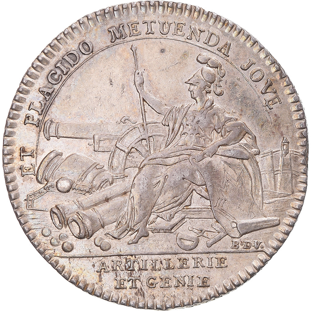 Francja, Token, Ludwik XV, Artillerie et Génie, AU(55-58), Srebro