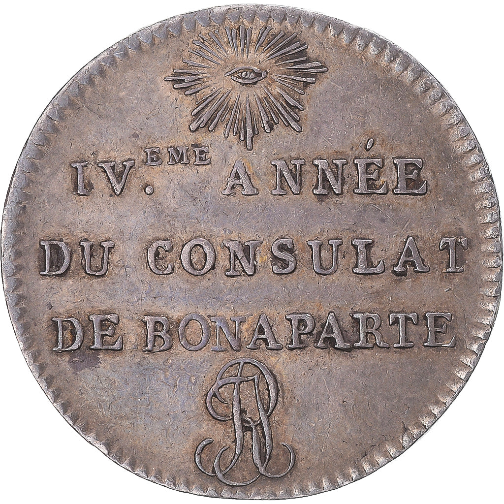 Monnaie, France, Bonaparte Premier Consul, Module de 1 Franc, 1802, Paris