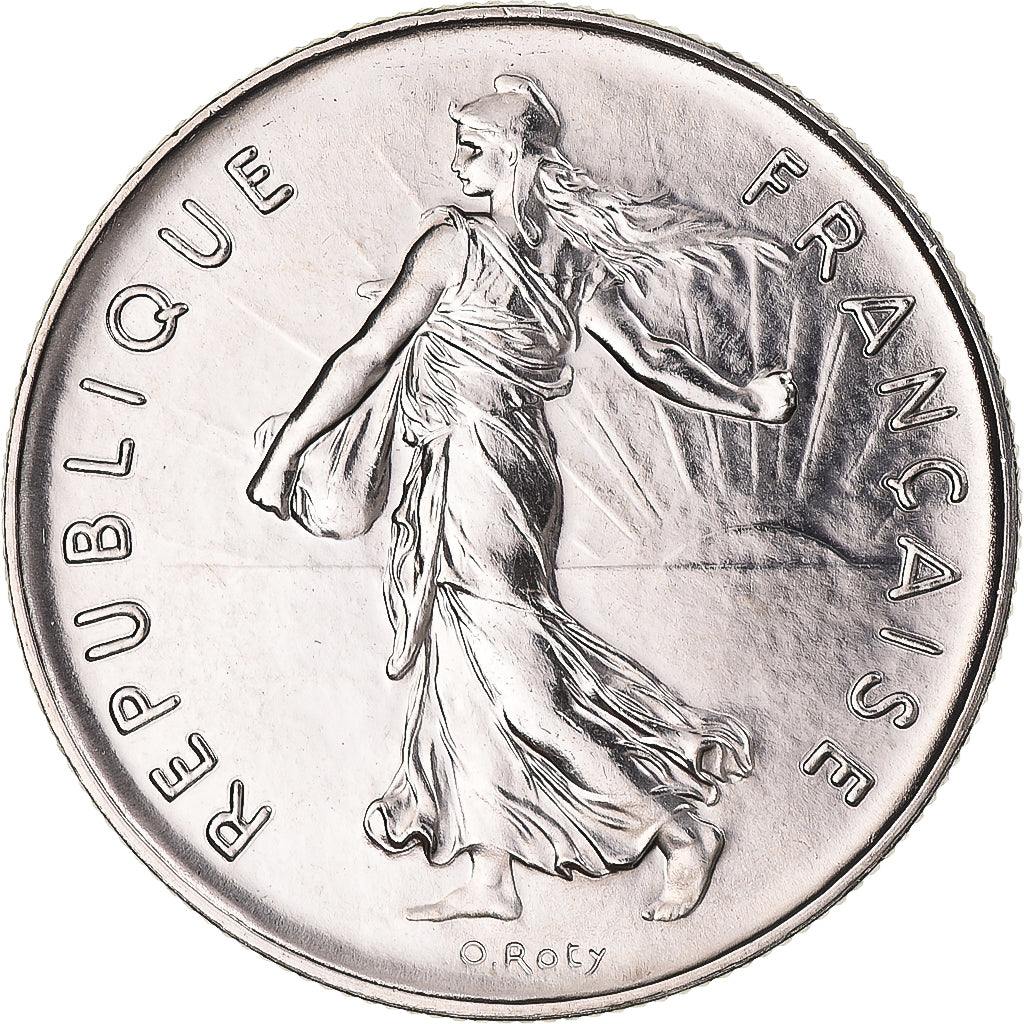 Moneda, Francia, Semeuse, 5 Francs, 1974, Paris, série FDC, FDC, Níquel