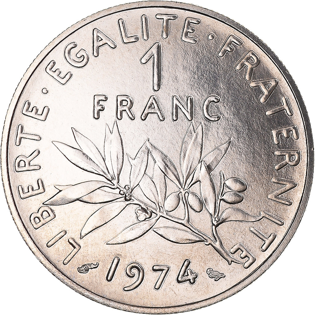 Monnaie, France, Semeuse, Franc, 1974, Paris, série FDC, FDC, Nickel