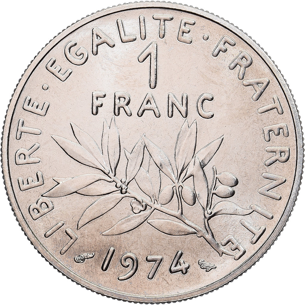 Monnaie, France, Semeuse, Franc, 1974, Paris, série FDC, FDC, Nickel
